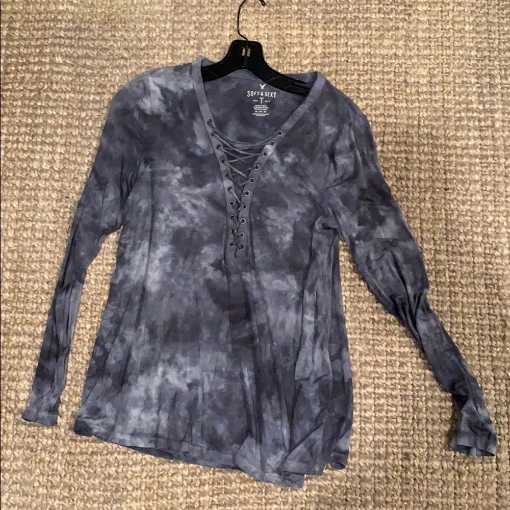 Blue Marbled Soft&Sexy American Eagle shirt